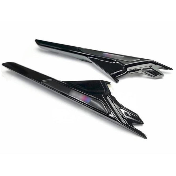Car Craft Compatible With Bmw 5 Series G30 F90 M5 2017-2023 Side Fender Air Vent Trim Covers Glossy Black