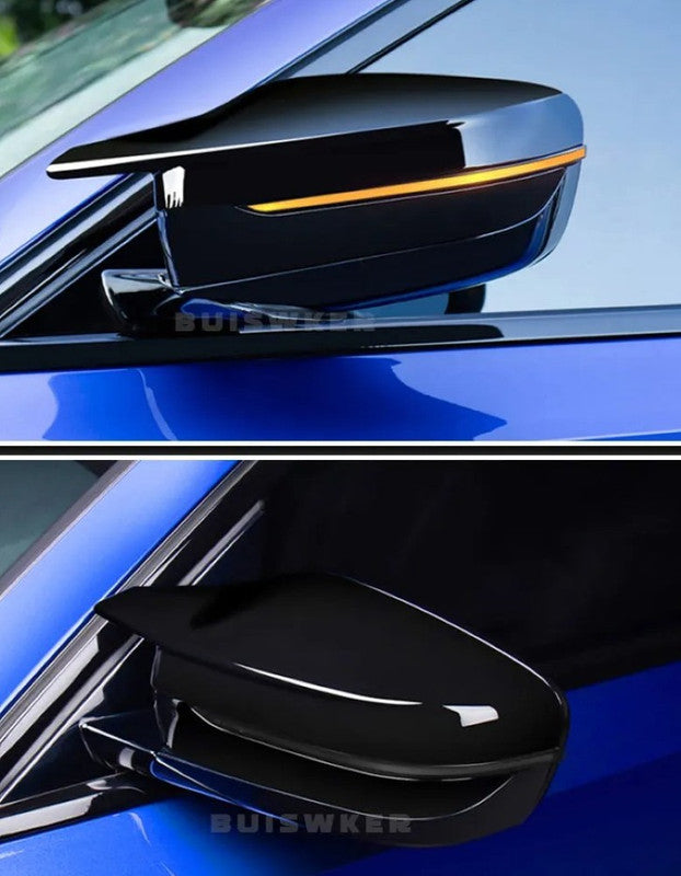 Car Craft Compatible With Bmw 4 3 Series G20 19-24 G22 5 Series G30 17-23 7 Series G12 16-23 8 Series G14 M3 M4 M5 M6 M7 Side Rear View Case Door Wing Cap Shell Housing Mirror Covers Glossy Black M3S