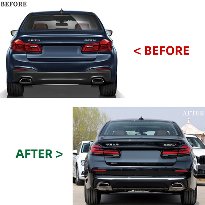 Car Craft Compatible With Bmw 5 Series G30 2017-2020 To G30 F90 Lci 2021+ Luxury Line M Sports Upgrade Facelift Conversion Bodykit Bumper Trunk Headlight Taillight