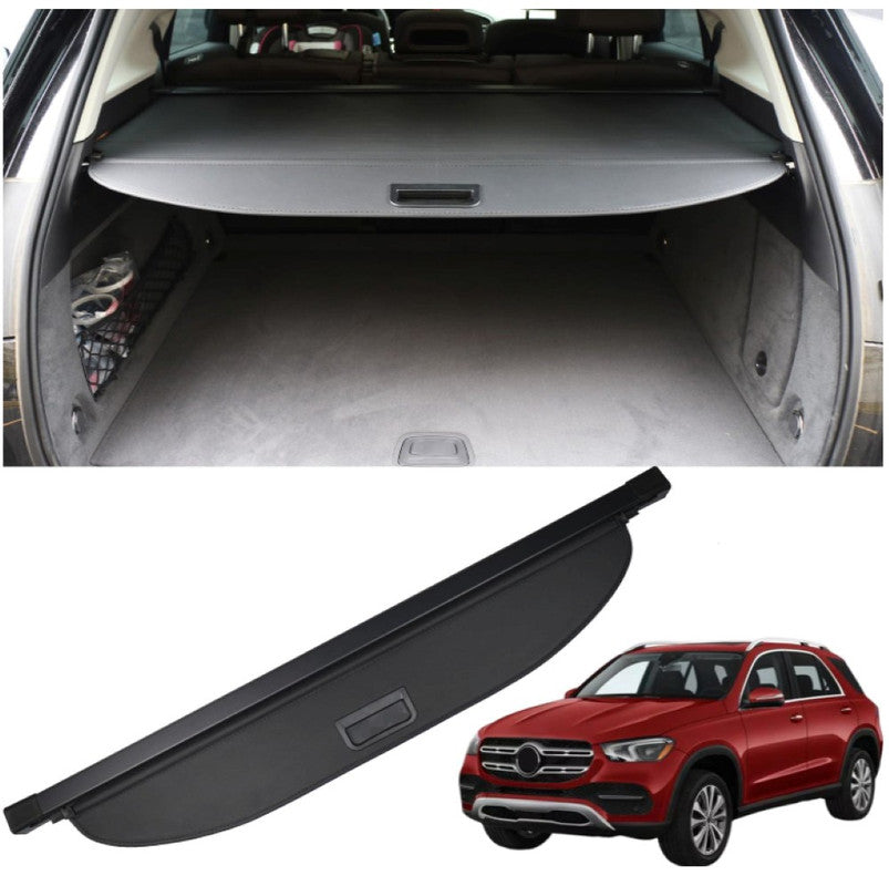 Car Craft Compatible With Mercedes Gle W167 2019-2024 Rear Trunk Boot Retractable Tonneau Parcel Curtain Rollling Tray Cargo Cover Black