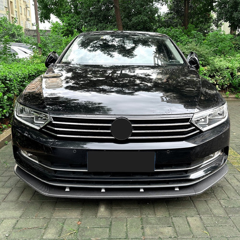 Car Craft Compatible With Volkswagen Vw Passat B8 Pre-facelift Standard 2016-2019 Front Bumper Lip Splitter Diffuser Skirst Flag Canard Carbon Fiber Look Zst-869 Cf