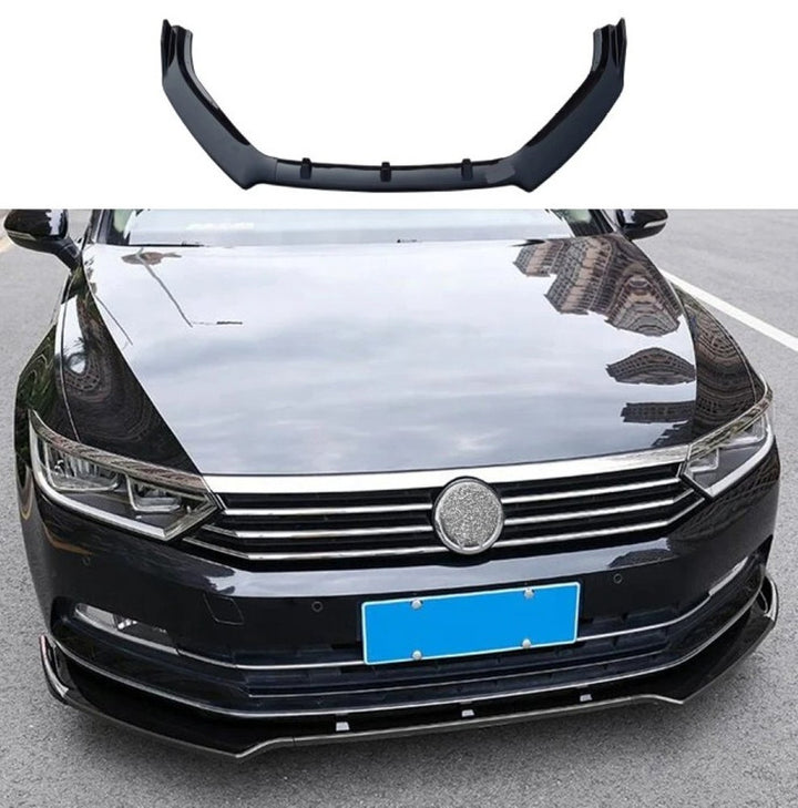 Car Craft Compatible With Vw Volkswagen Passat B8 2016-2019 Upgrade Facelift Convert To B8 R Line Style Front Bumper Lip Splitter Skirts