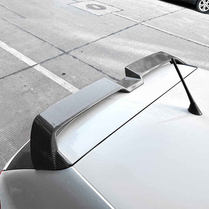 Car Craft Compatible With Volkswagen Polo Mk5 6r 6c 2009-2024 Rear Trunk Boot Roof Wing Lip Spoiler Splitter Skirts Oettinger Zst-965 Carbon Fiber Look