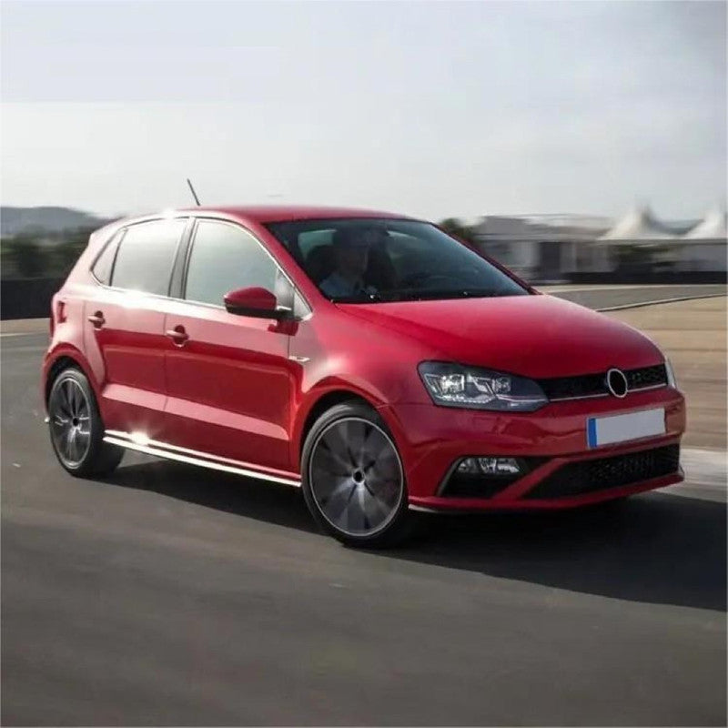 Car Craft Compatible With Vw Volkswagen Polo 2010-2024 Upgrade Facelift Convert To Gti Line Style Front Bumper Bodykit Fog Lamp Light Grill Mesh Front