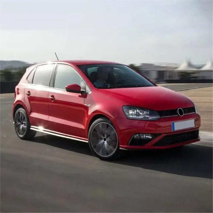 Car Craft Compatible With Vw Volkswagen Polo 2010-2024 Upgrade Facelift Convert To Gti Line Style Front Bumper Bodykit Fog Lamp Light Grill Mesh Front