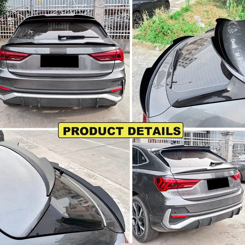 Car Craft Compatible With Audi Q3 F3 Coupe 2019-2024 Rear Roof Boot Trunk Wing Lip Spoiler Carbon Fiber Look Zst-780 Cf Usa