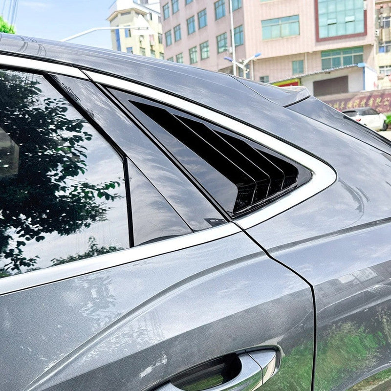 Car Craft Compatible With Audi Q3 F3 Sportback 2019-2024 Car Rear Window Louvers Sticker Rear Triangle Window Shade Spoiler Trim Accessories Zst-773 Glossy Black
