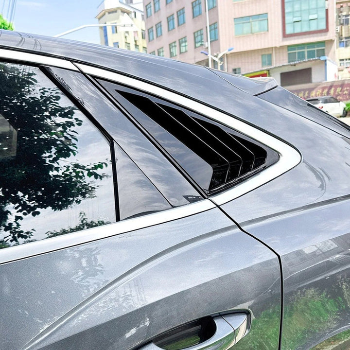 Car Craft Compatible With Audi Q3 F3 Sportback 2019-2024 Car Rear Window Louvers Sticker Rear Triangle Window Shade Spoiler Trim Accessories Zst-773 Glossy Black