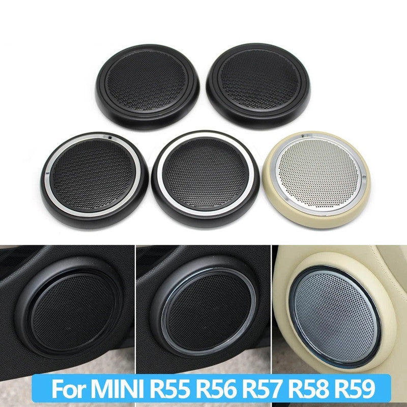Car Craft Compatible With Mini Cooper Clubman R55 08-14 R58 12-15 R56 07-14 R57 09-15 R59 12-14 R56 N 09-13 Car Front Door Woofer Speaker Grill Cover 51412753066 Black