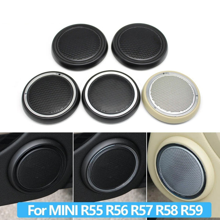 Car Craft Compatible With Mini Cooper Clubman R55 08-14 R58 12-15 R56 07-14 R57 09-15 R59 12-14 R56 N 09-13 Car Front Door Woofer Speaker Grill Cover 51412753066 Black