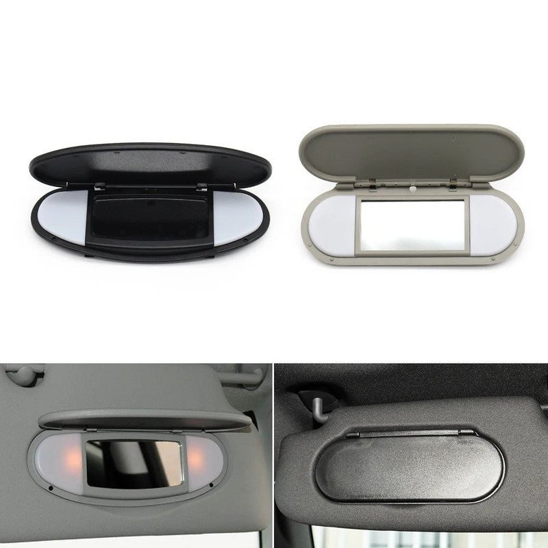 Car Craft Compatible With Bmw Mini R55 R56 2006-2013 Jcw R55 2010-2013 Sun Shade Panel Sun Visor Makeup Cosmetic Mirror Cover 51167361864-1 Gray A