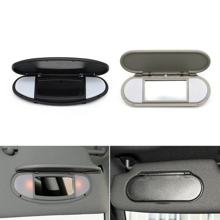 Car Craft Compatible With Bmw Mini R55 R56 2006-2013 Jcw R55 2010-2013 Sun Shade Panel Sun Visor Makeup Cosmetic Mirror Cover 51167361864-1 Gray A