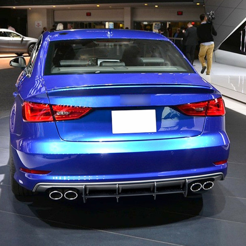 Car Craft Compatible With Audi A3 S3 8v 2013-2015 Rear Bumper Lip Skirt Splitter Diffuser