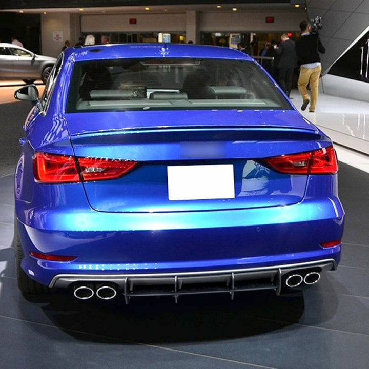 Car Craft Compatible With Audi A3 S3 8v 2013-2015 Rear Bumper Lip Skirt Splitter Diffuser