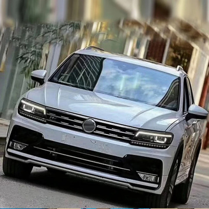 Car Craft Compatible With Vw Volkswagen Tiguan 2016-2019 Upgrade Facelift Convert To R Line Style Front Bumper Bodykit