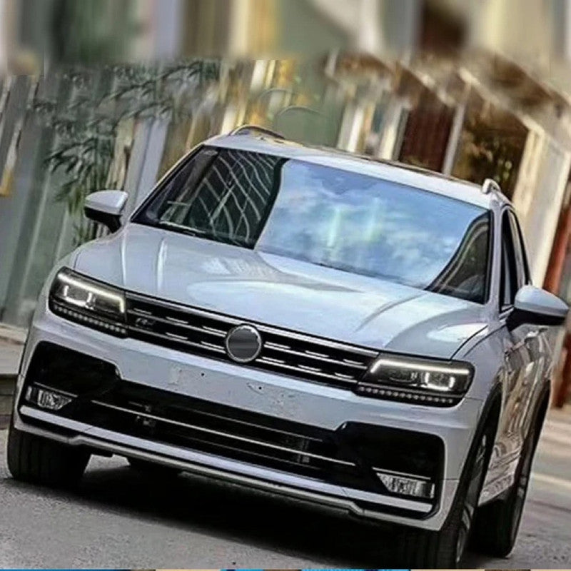 Car Craft Compatible With Vw Volkswagen Tiguan 2016-2019 Upgrade Facelift Convert To R Line Style Front Bumper Show Grill