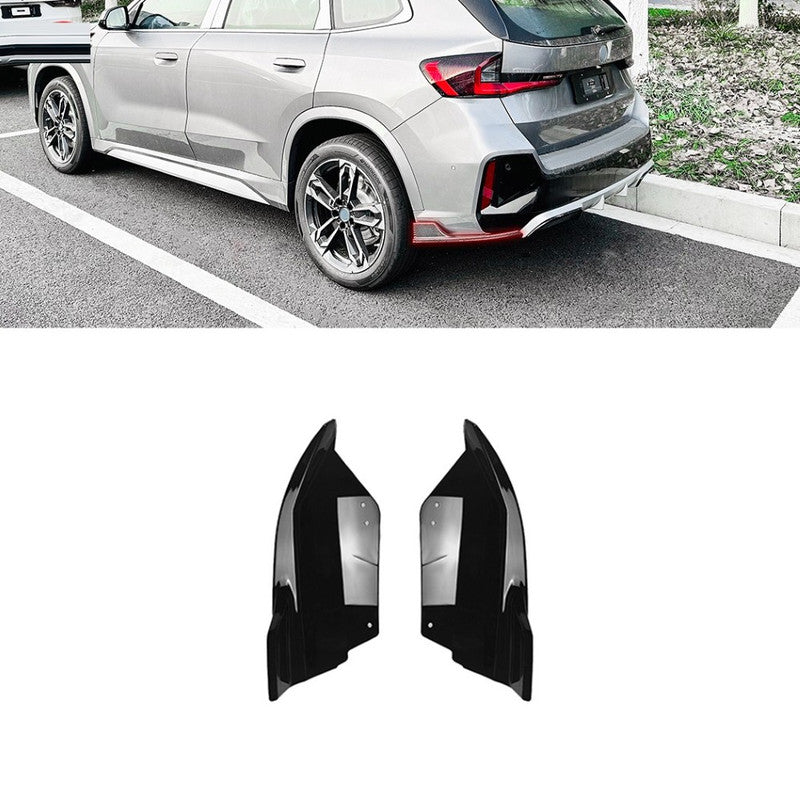 Car Craft Compatible With Bmw X1 U11 2023+ Rear Bumper Air Intake Wind Knife Trim Skirts Canard Splitters Carbon Fiber Look Zst-612 Cf