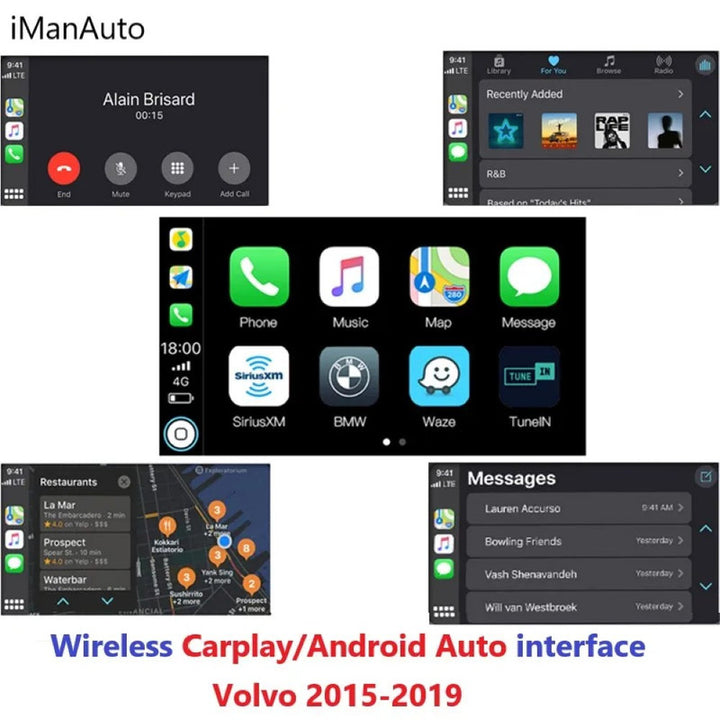Car Craft Compatible With Volvo Xc60 Xc70 S60 S80 V60 V70 V40 2015-2018 Wireless Apple Carplay Android Auto Module Box For Car Play Decoder