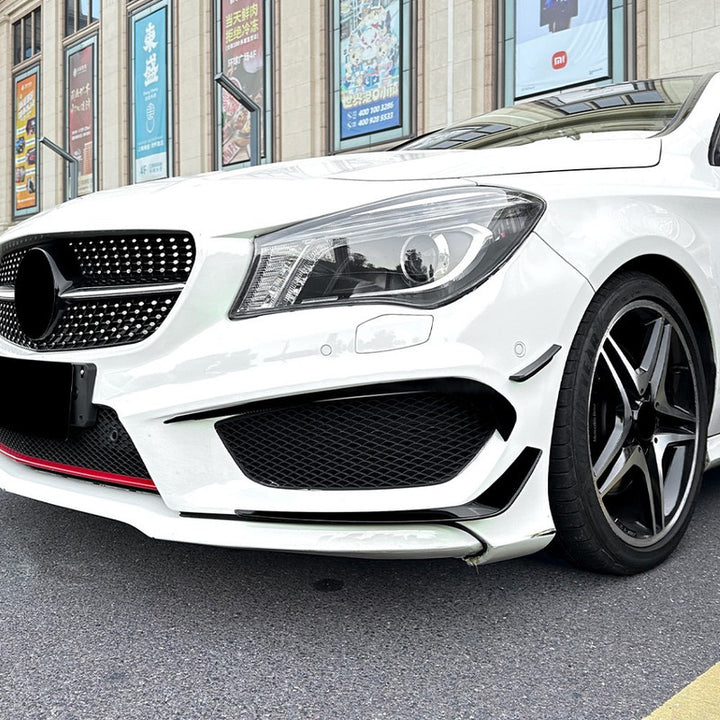 Car Craft Compatible With Mercedes Benz Cla Class W117 C117 2013-2016 Amg Front Bumper Lip Skirt Splitter Spoiler Set Zst-200 Zst-903 Zst-879 Carbon Fiber Look