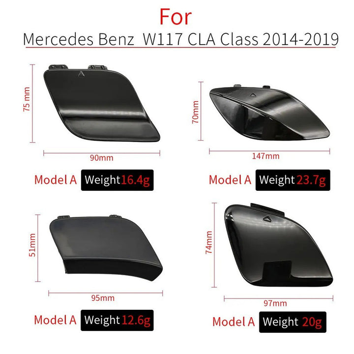 Car Craft Compatible With Mercedes Benz Cla W117 X117 2014-2019 Front Bumper Tow Hook Towing Tochan Trailer Cover 1178851222 Unpainted A - CAR CRAFT INDIA