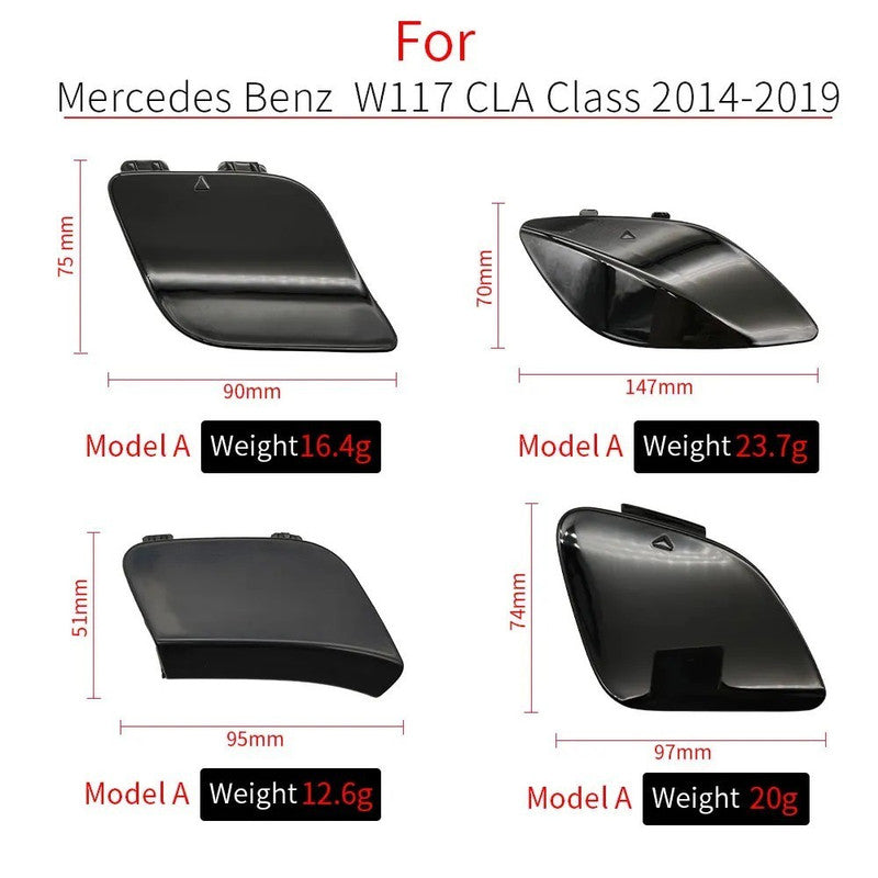 Car Craft Compatible With Mercedes Benz Cla W117 X117 2014-2019 Front Bumper Tow Hook Towing Tochan Trailer Cover 1178850622 Unpainted B - CAR CRAFT INDIA