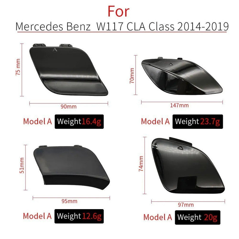 Car Craft Compatible With Mercedes Benz Cla W117 X117 2014-2019 Front Bumper Tow Hook Towing Tochan Trailer Cover 1178851300 Unpainted D - CAR CRAFT INDIA