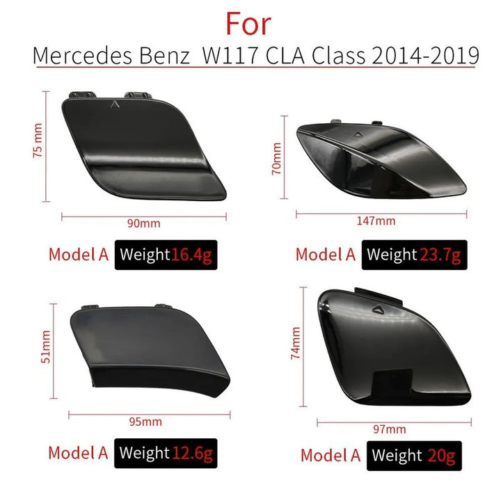 Car Craft Compatible With Mercedes Benz Cla W117 X117 2014-2019 Front Bumper Tow Hook Towing Tochan Trailer Cover 1178851300 Unpainted D - CAR CRAFT INDIA