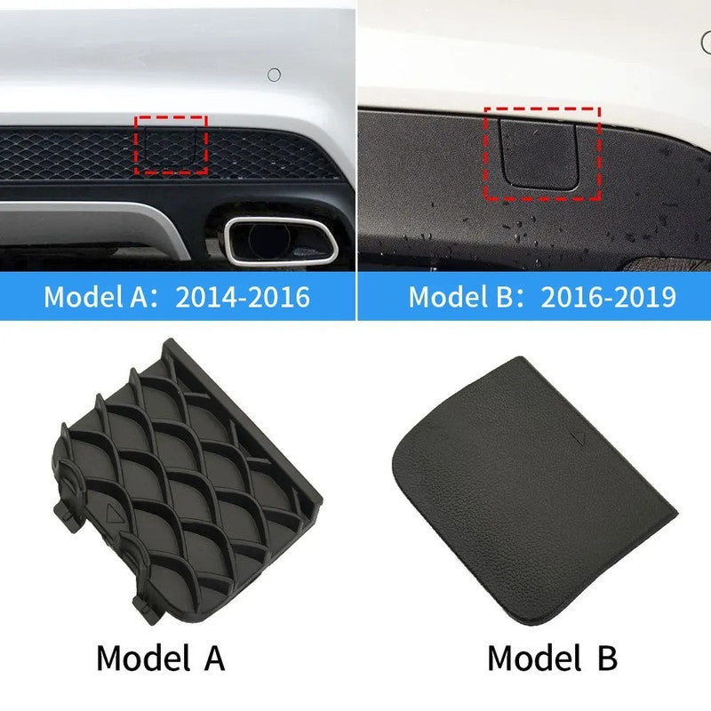 Car Craft Compatible With Mercedes Benz Cla W117 X117 2014-2019 Rear Bumper Tow Hook Towing Tochan Trailer Cover 1178859800 Unpainted C - CAR CRAFT INDIA