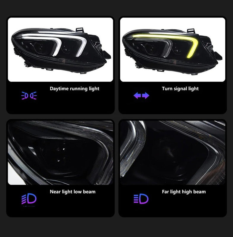 Car Craft Compatible With Mercedes Benz Gle W167 2015-2019 Car Front Upgraded Head Light Lamp Xenon Headlight Retrofit Upgrade Matrix Modified Led Drl Hid