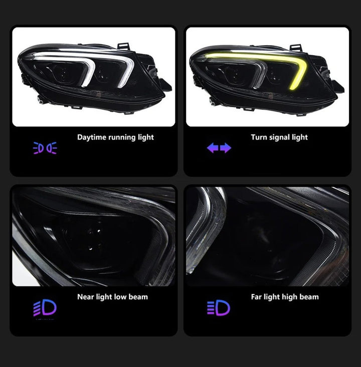 Car Craft Compatible With Mercedes Benz Gle W167 2015-2019 Car Front Upgraded Head Light Lamp Xenon Headlight Retrofit Upgrade Matrix Modified Led Drl Hid