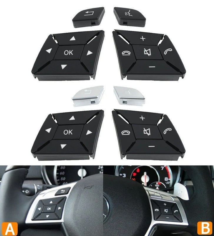 Car Craft Compatible With Mercedes Ml Class 11-15 W166 Gl Class 2013-2015 W166 G Class G Wagon 2013-2018 W463 Steering Wheel Menu Control Switch Knob Button Cover 16690518009107 Moka Left B CC-7858 - CAR CRAFT INDIA