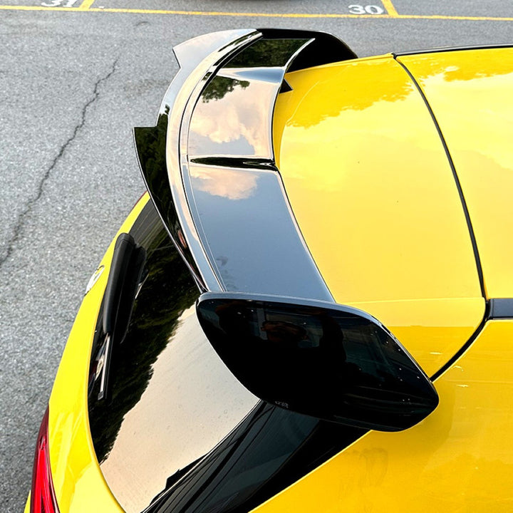 Car Craft Compatible With Mercedes Benz A Class W177 2018+ Amg Hatchback Rear Trunk Boot Roof Wing Lip Spoiler Splitter Skirts Zst-553 Glossy Black