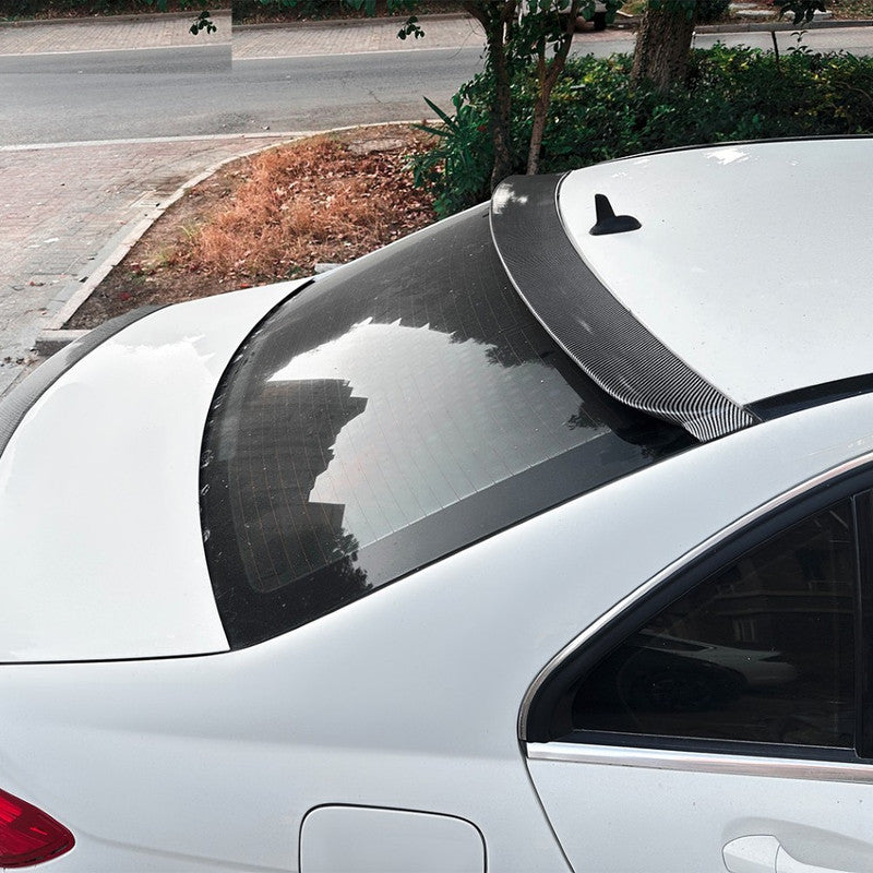 Car Craft Compatible With Mercedes Benz C Class W204 C204 2007-2014 Rear Trunk Boot Roof Wing Lip Spoiler Splitter Skirts Zst-968 Glossy Black
