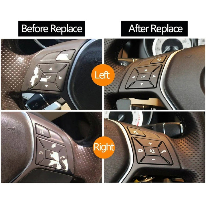 Car Craft Compatible With Mercedes A B C E Class Gla W204 W246 W207 W212 W176 W156 Cla W117 Cls W218 Slk Slc W172 Steering Wheel Control Switch Knob Button Cover 17254002628495 Moka Left B CC-7850 - CAR CRAFT INDIA