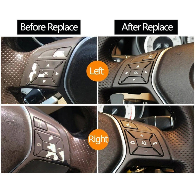 Car Craft Compatible With Mercedes A B C E Class Gla W204 W246 W207 W212 W176 W156 Cla W117 Cls W218 Slk Slc W172 Steering Wheel Control Switch Knob Button Cover 17254003628495 Moka Right B CC-7851 - CAR CRAFT INDIA