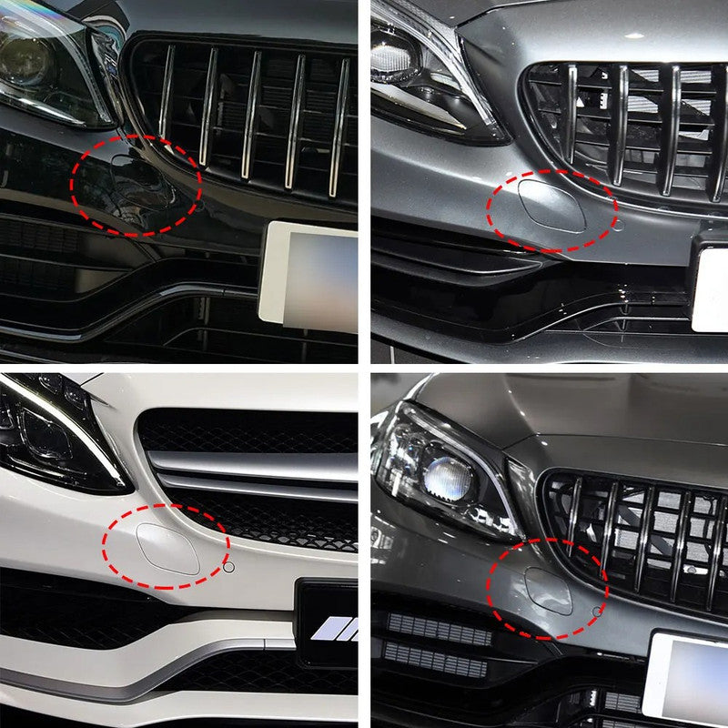 Car Craft Compatible With Mercedes Benz C Class W205 2015-2022 Front Amg Sport Bumper Tow Hook Towing Tochan Trailer Cover 2058851024 Unpainted - CAR CRAFT INDIA