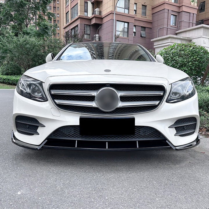 Car Craft Compatible With Mercedes Benz C Class W205 Lci 2019-2021 Amg Front Bumper Lip Splitter Diffuser Skirst Flag Canard Carbon Fiber Look Zst-633 Cf