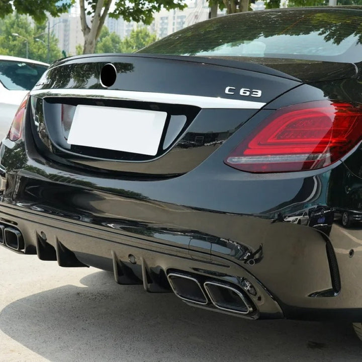Car Craft Compatible With Mercedes C Class W205 2014-2019 Rear Trunk Wing Boot Lip Spoiler C63s Style Ar-benz-056 Gb Glossy Black CC-8584 - CAR CRAFT INDIA