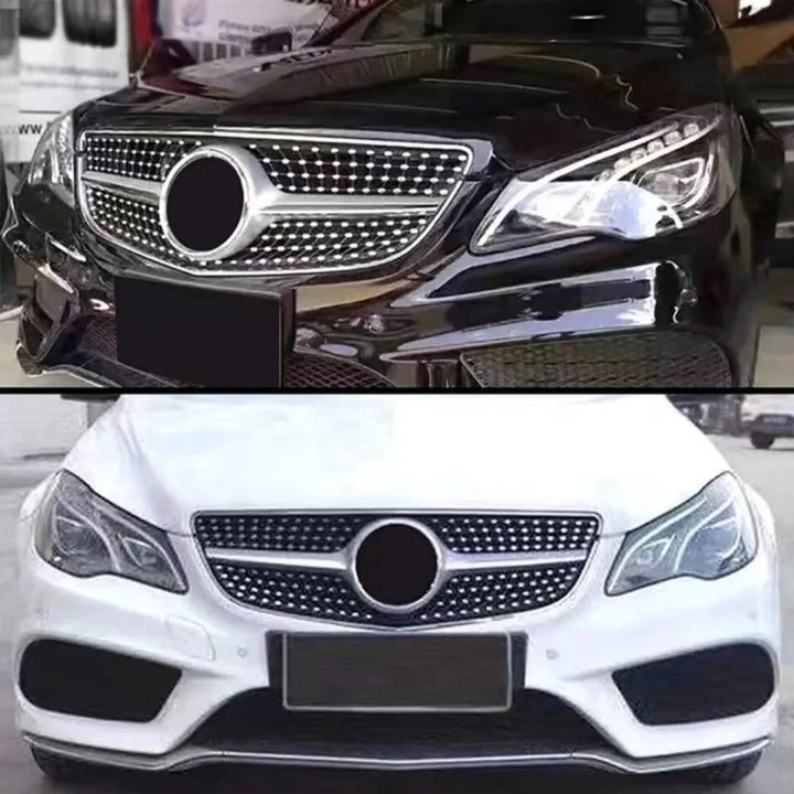 Car Craft Compatible With Mercedes Benz E Class Coupe W207 Lci 2014-2016 Car Front Racing Bumper Show Grille Diamond Black - CAR CRAFT INDIA