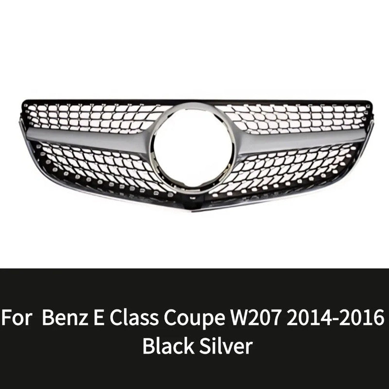 Car Craft Compatible With Mercedes Benz E Class Coupe W207 Lci 2014-2016 Car Front Racing Bumper Show Grille Diamond Silver - CAR CRAFT INDIA
