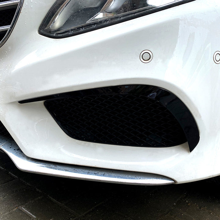 Car Craft Compatible With Mercedes Benz E Class Lci W212 2012-2015 Amg Front Bumper Air Vent Splitter Side Skirts Flag Canard Carbon Fiber Look Zst-250 Cf