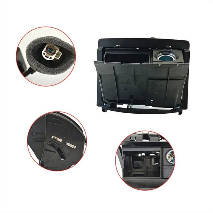 Car Craft Compatible With Mercedes Benz E Class W213 2017-2020 Rear Back Row Ashtray Liner Box Coin Box Storage Box Assembly 2136808204 - CAR CRAFT INDIA