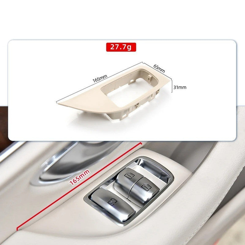 Car Craft Compatible With Mercedes Benz E Class W213 2016-2021 Car Rear Window Lift Switch Cover Armrests Panel Cover 21373723009051 Black Left CC-9004