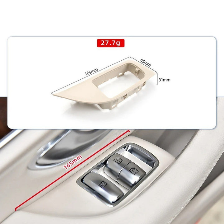 Car Craft Compatible With Mercedes Benz E Class W213 2016-2021 Car Rear Window Lift Switch Cover Armrests Panel Cover 21373723009051 Black Left CC-9004