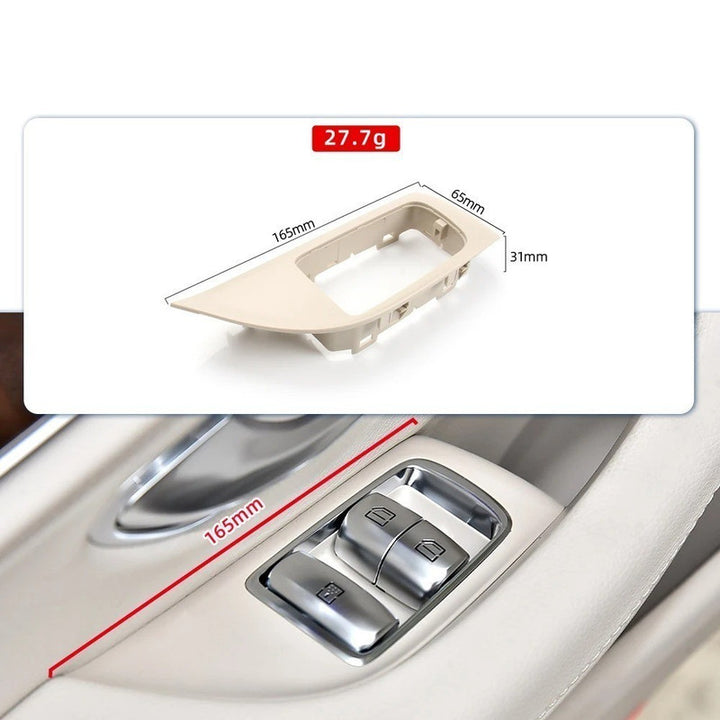 Car Craft Compatible With Mercedes Benz E Class W213 2016-2021 Car Rear Window Lift Switch Cover Armrests Panel Cover 21373724009051 Black Right CC-9005