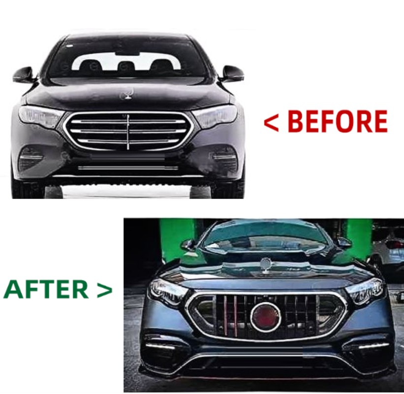 Car Craft Compatible With Mercedes E Class W214 2024+ Upgrade Convert To 2024 Brabus Style Kit Bumper Grill Bodykit