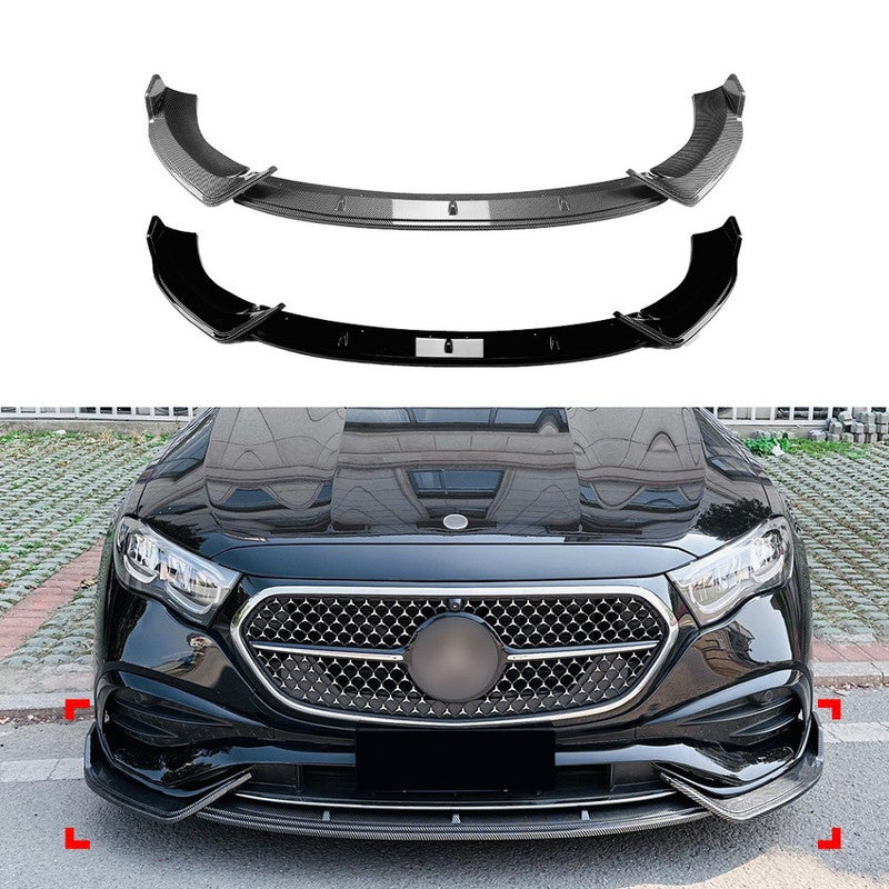 Car Craft Compatible With Mercedes Benz E Class W214 2024+ Front Amg Bumper Lip Splitter Skirst Carbon Fiber Look Zst-677 Cf