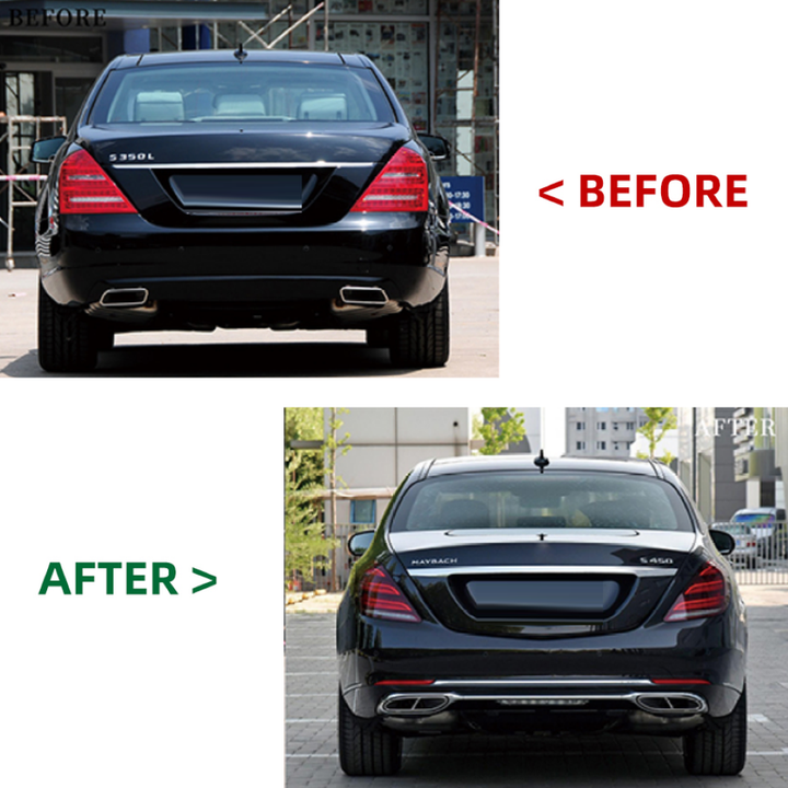 Car Craft Compatible With Mercedes Benz S Class W221 2006-2014 To W222 Lci 2018+ Maybach Upgrade Facelift Conversion Bodykit Bumper Hood Headlight Taillight