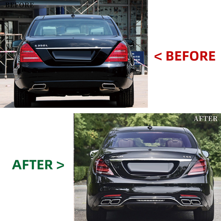 Car Craft Compatible With Mercedes Benz S Class W221 2006-2014 To W222 Lci 2018+amg S63 Upgrade Facelift Conversion Bodykit Bumper Hood Headlight Taillight