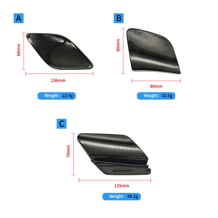 Car Craft Compatible With Mercedes Benz Glc W253 X253 2015-2019 Front Bumper Tow Hook Towing Tochan Trailer Cover 2538850022 Unpainted A - CAR CRAFT INDIA